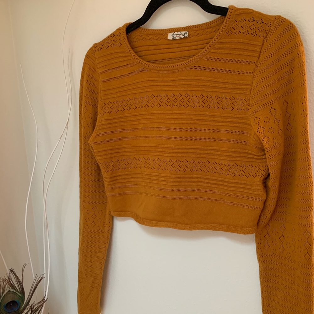 Free People Intimately Crop Sweater M